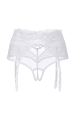 Эротические кружевные трусики-пояс c высокой посадкой Iveta (Размер: 50-52) (Цвет: белый)