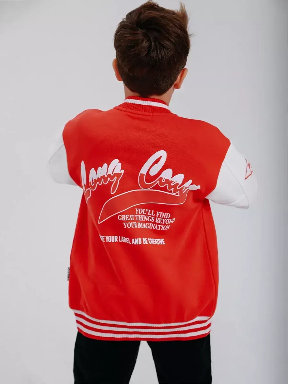 Красный бомбер для школы и сада