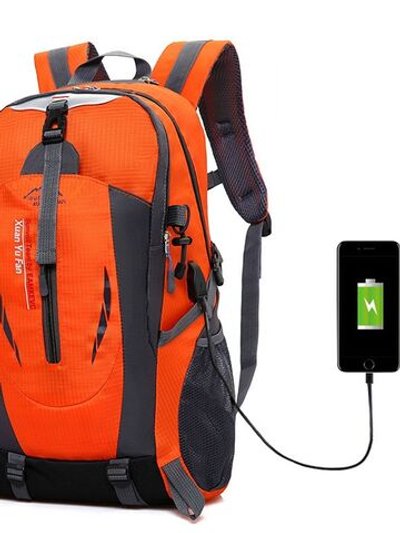 Рюкзак мужской, нейлоновый,оранжевый (560280989992)