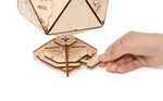 Конструктор деревянный 3D EWA Глобус Икосаэдр с секретом (шкатулка, сейф)
