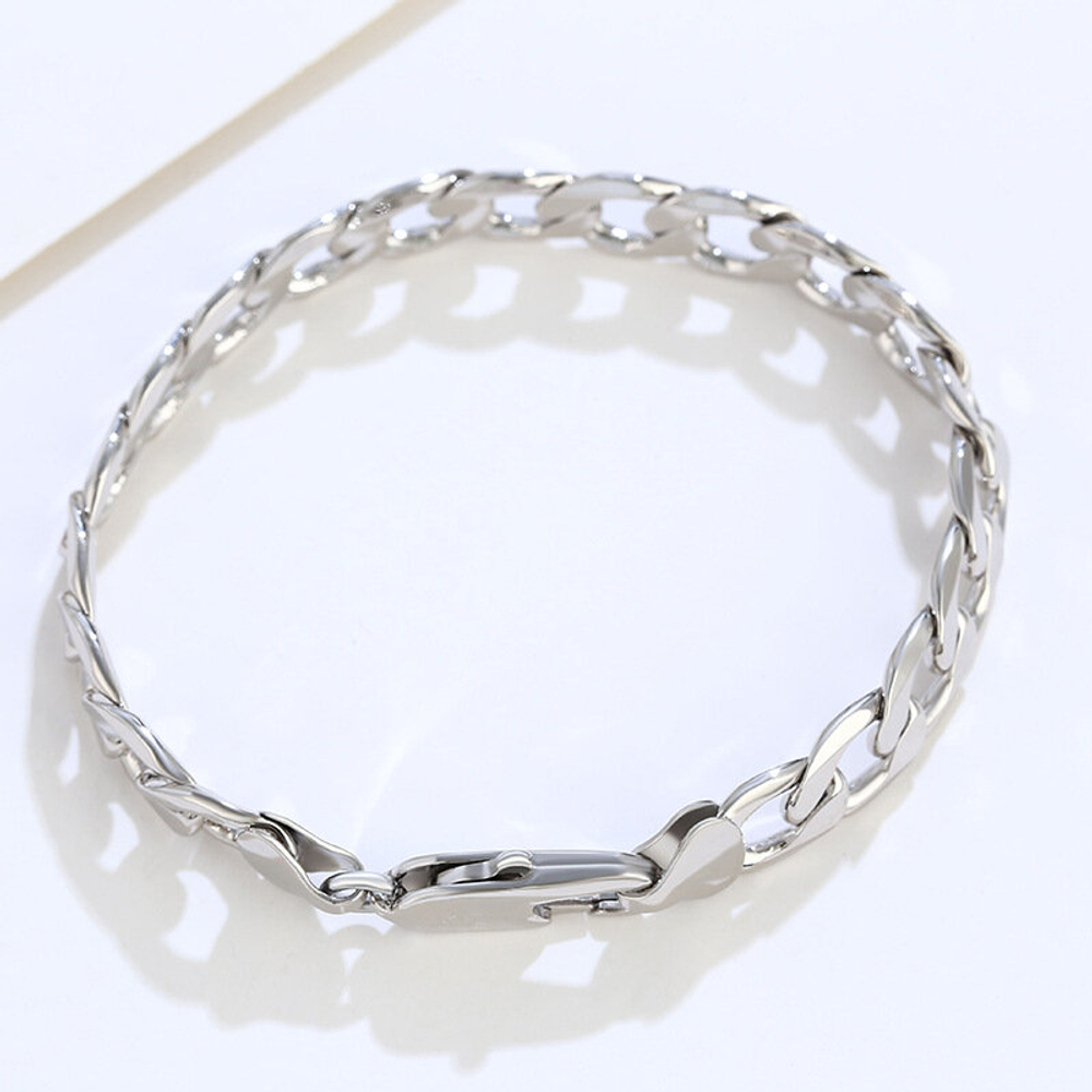 Браслет на руку мужской женский бижутерия, цепочка, серебро