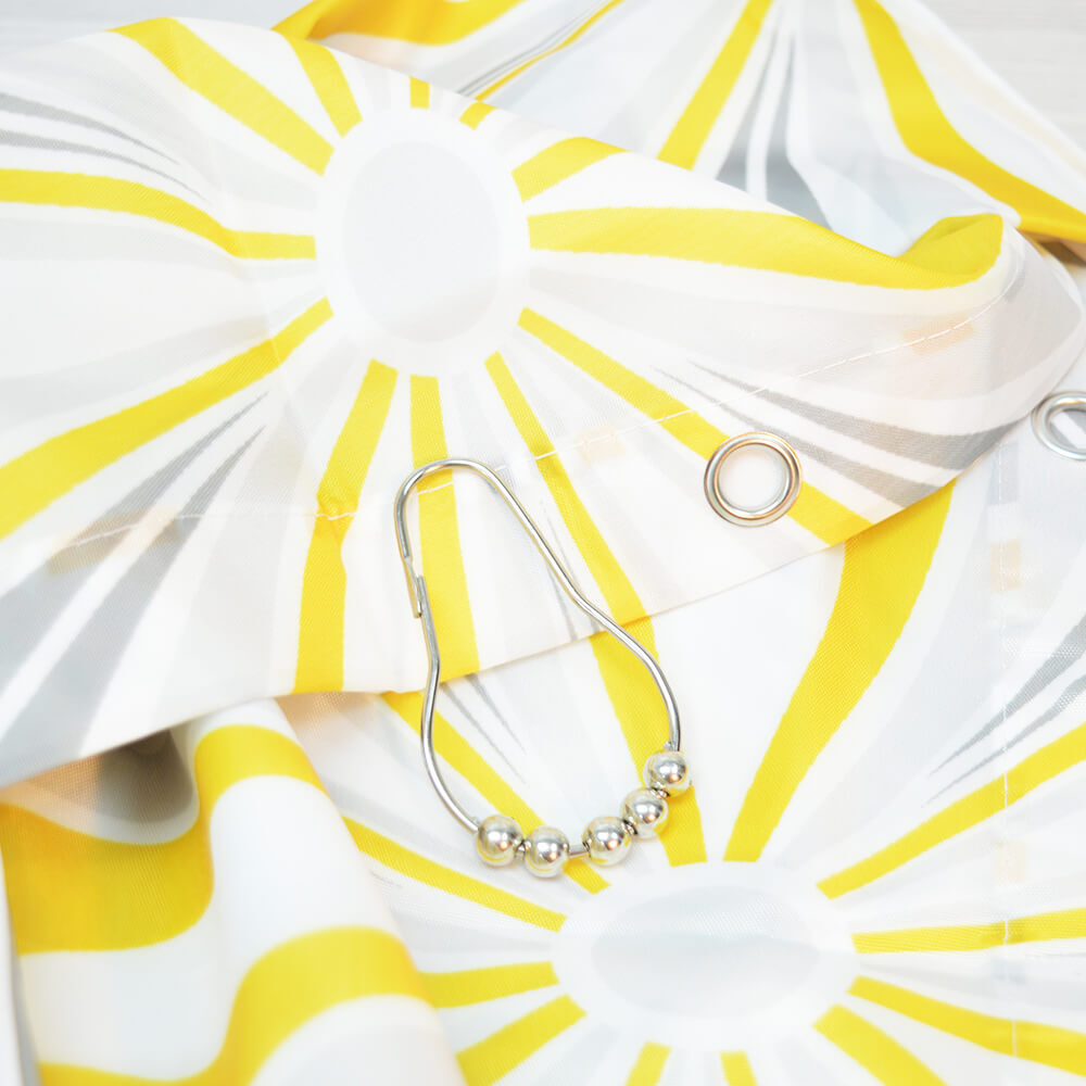 Штора для ванной 180*200см с утяжелителем, полиэстер "Плитка 056"