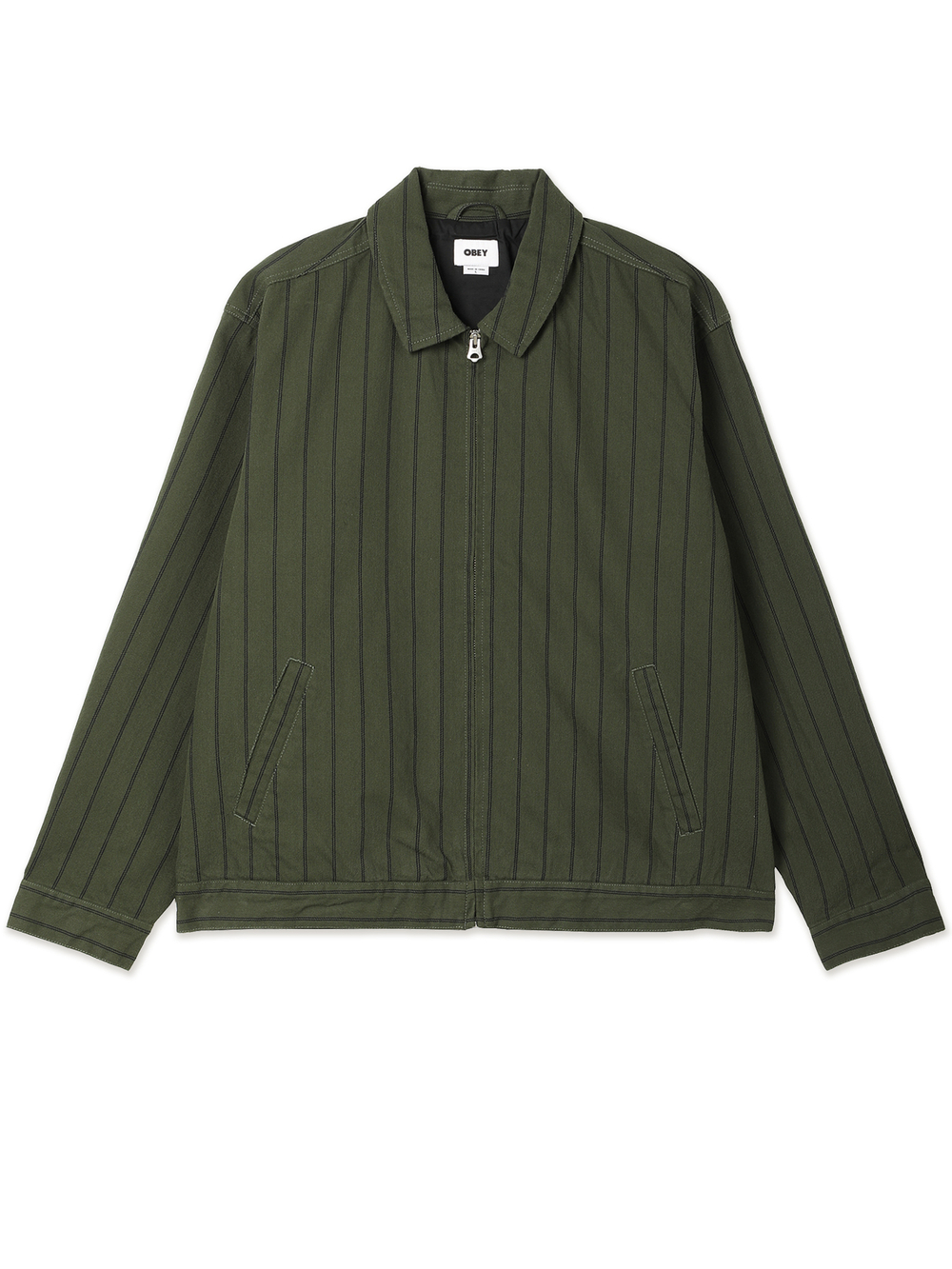 Мужская Куртка Obey Stripe Zip Up
