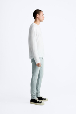 ZARA ДЖИНСЫ SKINNY FIT, ГОЛУБОЙ