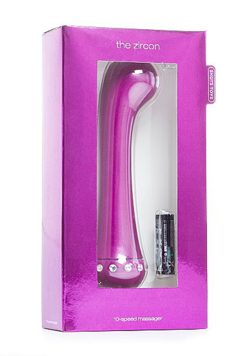 Вибратор для стимуляции точки G The Zircon Purple - 16,7 см. (Цвет: фиолетовый)