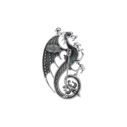 "Каффа" брошь в серебряном покрытии из коллекции "Dragon" от Jenavi с замком булавка