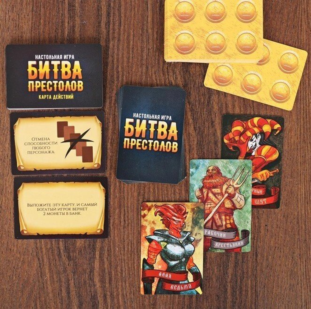 Настольная интригующая игра «Битва престолов»