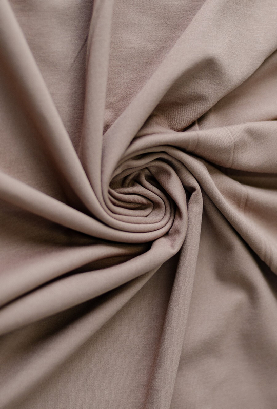 Трикотаж джерси, беж темный, вискоза, 440гр/м2