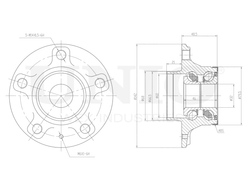 Ступица задняя (с ABS) UNIO HUB-20263