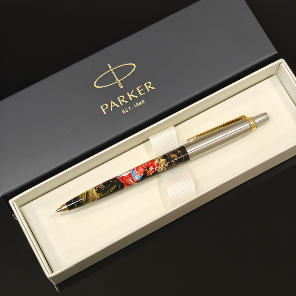 Коллекционная ручка Parker "Сказочный конь" малая с ручной росписью Палех в коробке