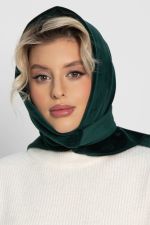 Косынка с завязками Велюр (зеленая) КЗВ12-23М LT Collection