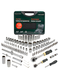 Набор инструмента 108пр.1/4''&amp;1/2''(6гр.)(4-32мм) RockForce##Rock FORCE RF-41082-5EURO