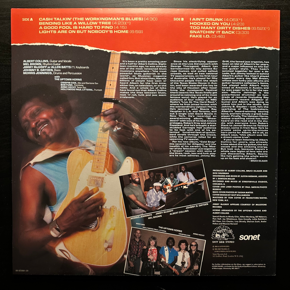 Albert Collins - Cold Snap (Скандинавия 1986г.)