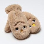 Варежки подр.ковые на иск.меху Корона 19 см коричневый 9614112, 1 шт.