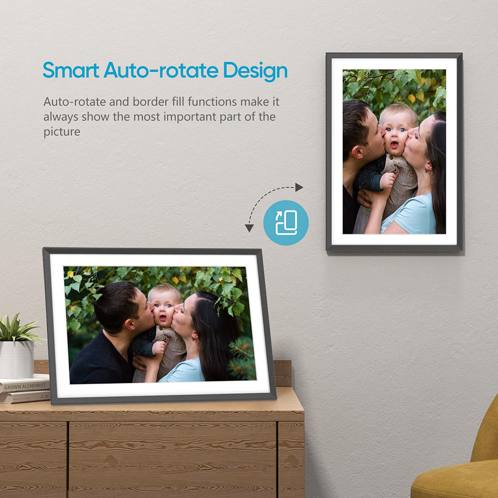 Цифровая фоторамка Arzopa Wi-Fi, 10,1-дюймовый сенсорный экран IPS, разрешение 1280х800