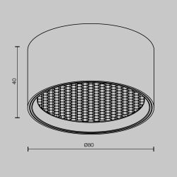 Светильник потолочный светодиодный Maytoni Glare C122CL-L7-3K-BS