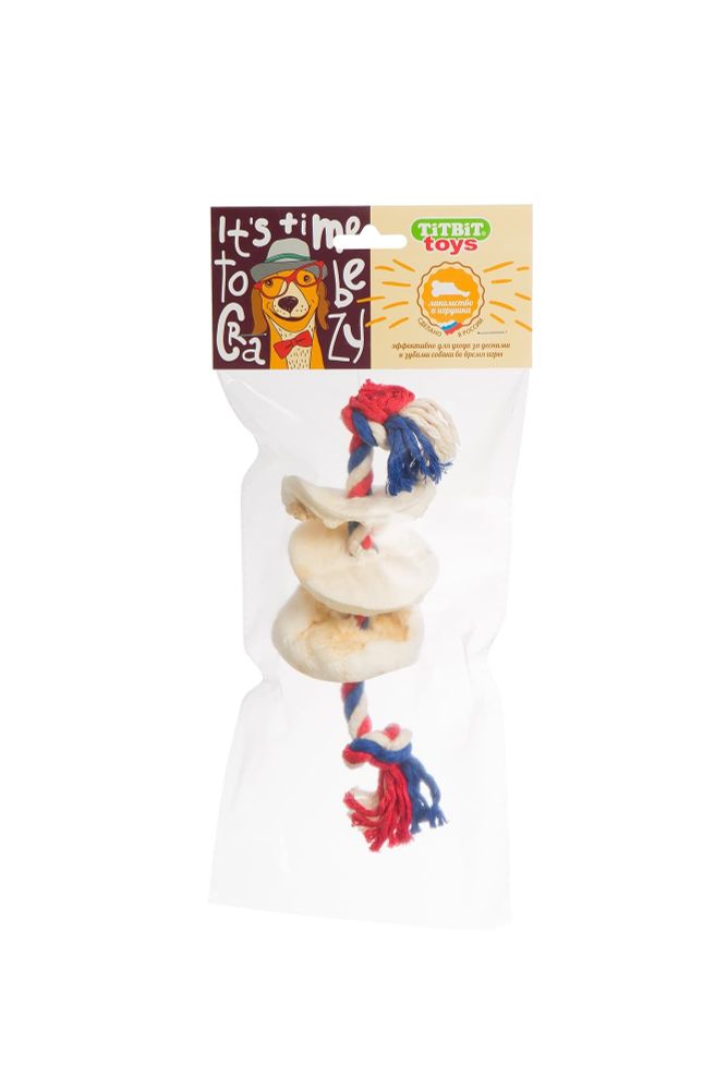 Канат 10 мм + 3 галеты из кожи Канат 10 мм + 3 галеты из кожи