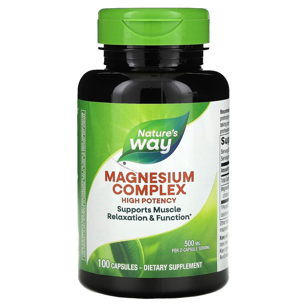 Nature's Way, комплекс с магнием, 100 капсул (250 мг в 1 капсуле)