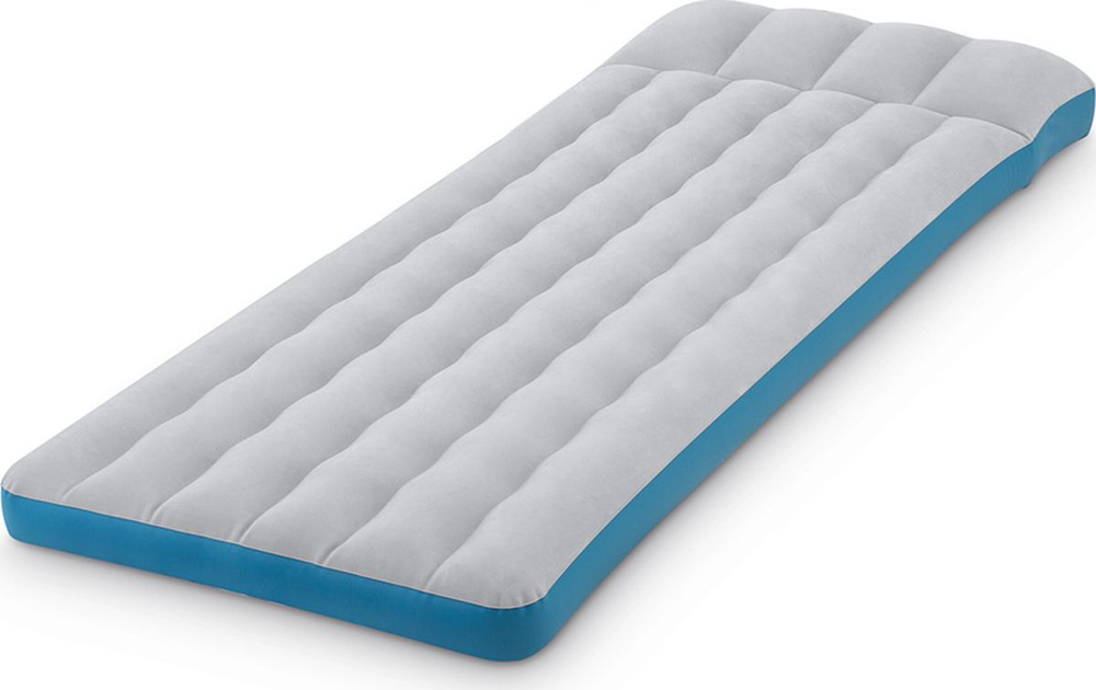 Мaтрас нaдувной Intex 67998 Camping Mat 189х127х24 см / Кoврик нaдувной Интeкс туристический велюровый в палатку для кемпинга и туризма