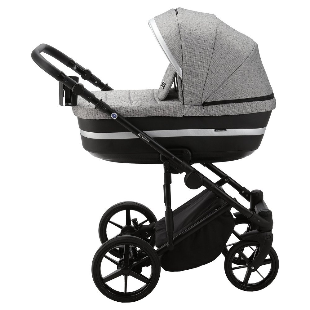 Adamex Rimini LUX RI-42 (2в1) Серый жаккард ткань + Черная экокожа