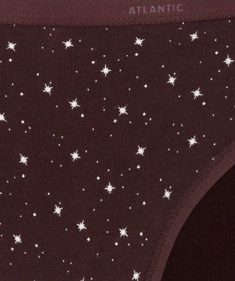 Женские трусы бикини (3шт) Atlantic 3LP-202, капучино + голубые + винные