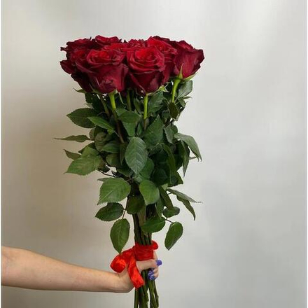 Букет из 9 красных роз Эксплорер - 60 см