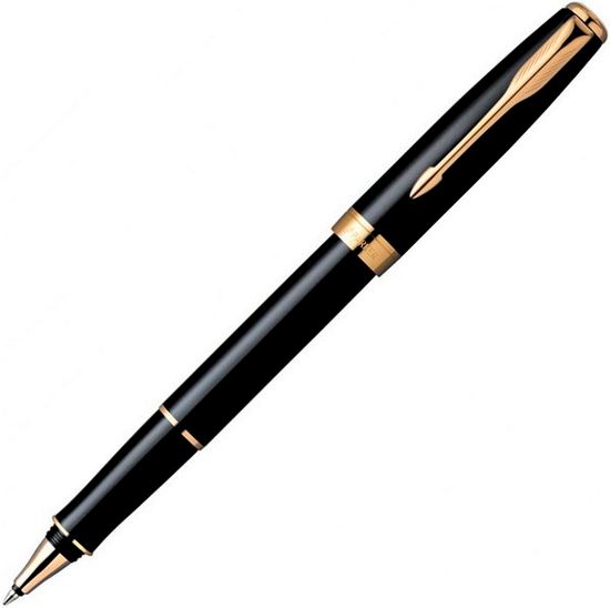Ручка-роллер Parker Sonnet T530, цвет: LaqBlack GT, стержень: Fblack,  S0808720