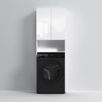 Шкаф над стиральной машиной с дверями и открытой полкой, узкий, 65 см, белый AM.PM X-Joy M85CSX06521WG1