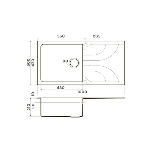 кухонная мойка Omoikiri Yasugata 100-BL Tetogranit/черный