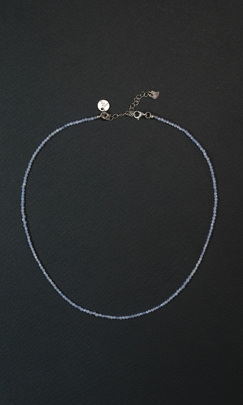 Чокер "Memo about Finance" из танзанита на замочке 33-38 см