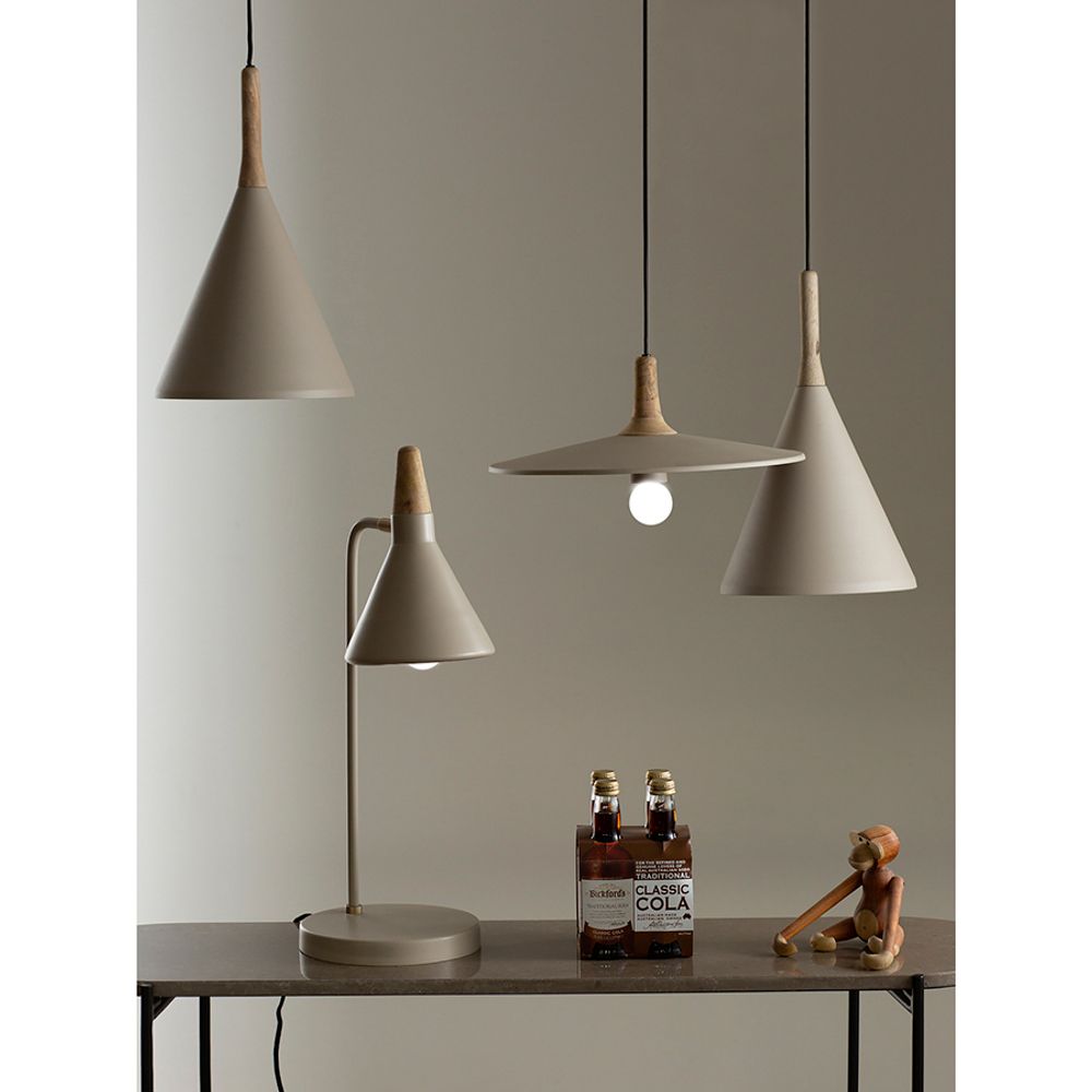 Лампа настольная Thor, Ø21х58 см, бежевая