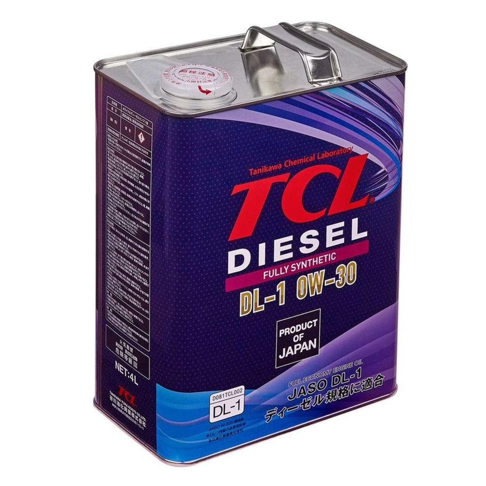 Масло моторное TCL Diesel DL-1, 0W-30, 4л