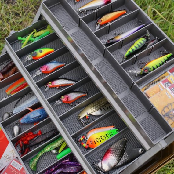 Ящик для снастей NISUS Tackle Box трехполочный зеленый (N-TB-3-G)