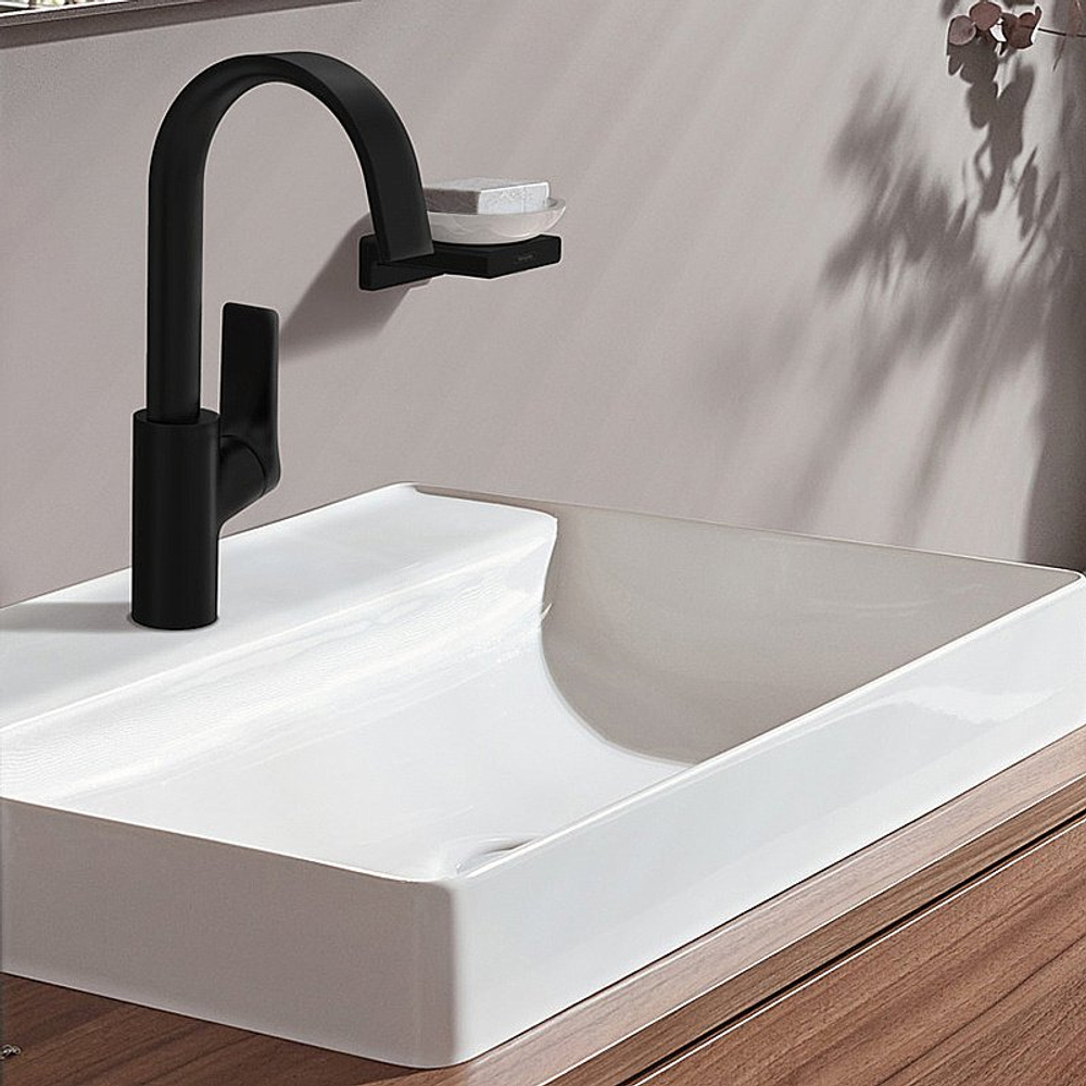 Смеситель для раковины Hansgrohe Vivenis 75030670 черный матовый