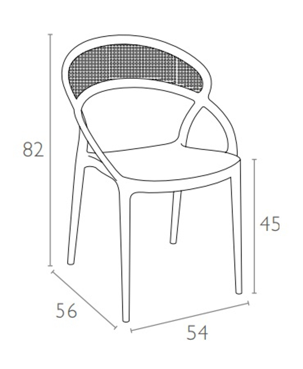 Кресло пластиковое Siesta Contract Sunset, белый