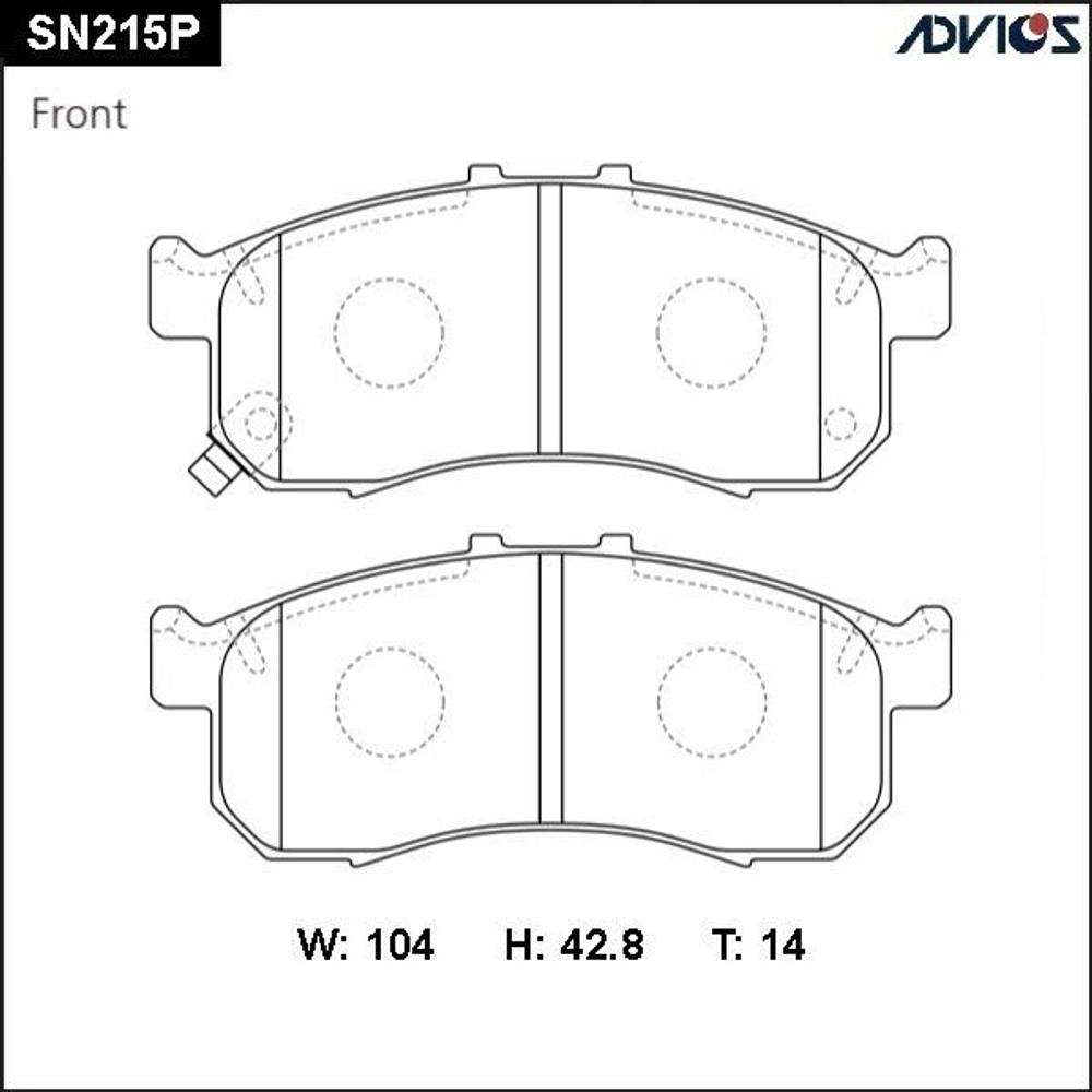 Дисковые тормозные колодки ADVICS SN215P