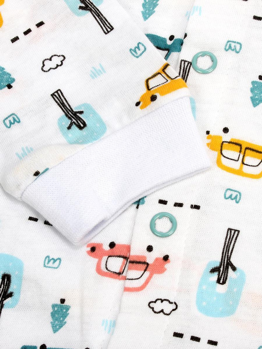 Кофточка д/новорожд. р.74-80 дл.рукав T10KR-0/1 белый, машинка (Такро)