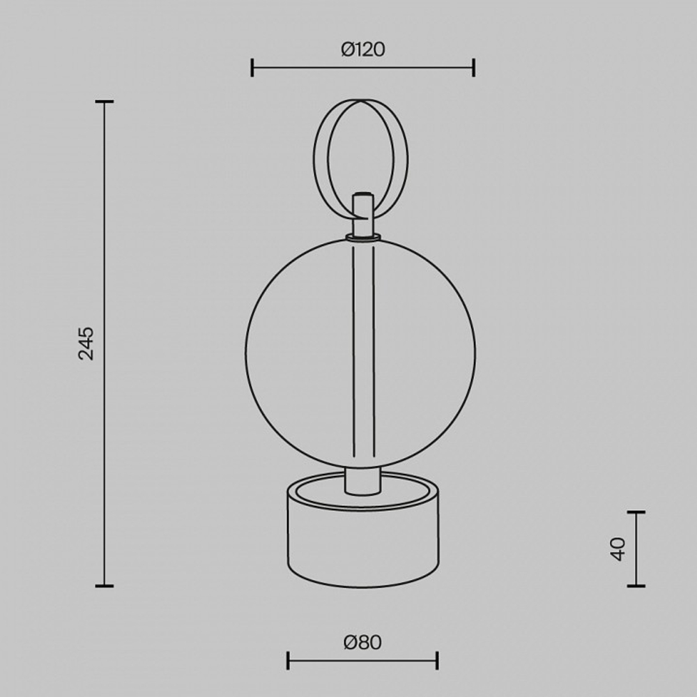Настольная лампа декоративная Maytoni Double Moon MOD478RL-L3B3K