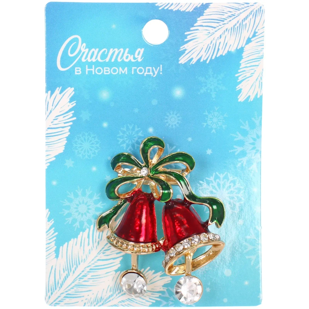 Брошь «Рождественское чудо - Колокольчики», 3,5см