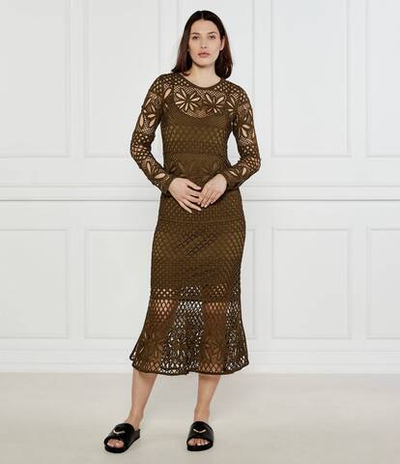 Платье + подкладка Pinko - оливковый(104731 A2FF)