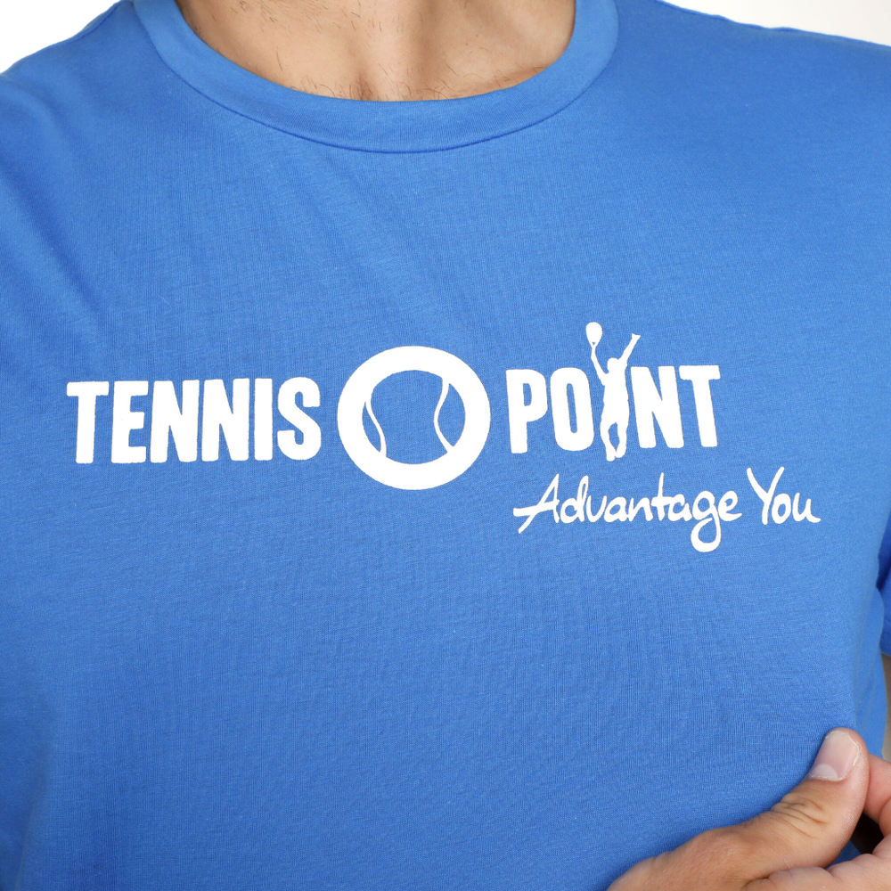 Мужское теннисное поло Tennis-Point Logo T-Shirt Men - Blue, White