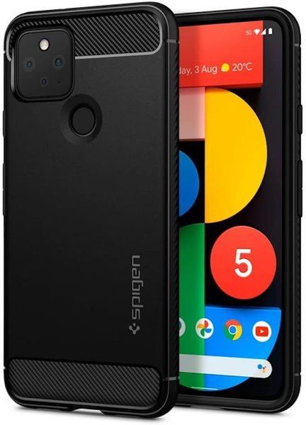 Чехол Spigen Rugged Armor для Google Pixel 5 Case (2020) - Matte Black