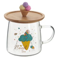 GAEM Кружка с крышкой-подставкой,, 350 мл, L11 W9 H11,5 см, 4в.