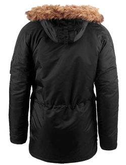 Куртка Аляска Alpha Slim Fit N-3B (черная - black/orange)