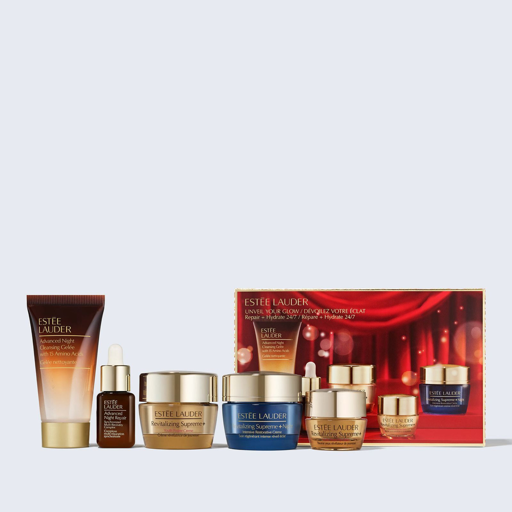 Estee Lauder Unveil Your Glow Skincare Starter Set Repair + Hydrate 24/7
