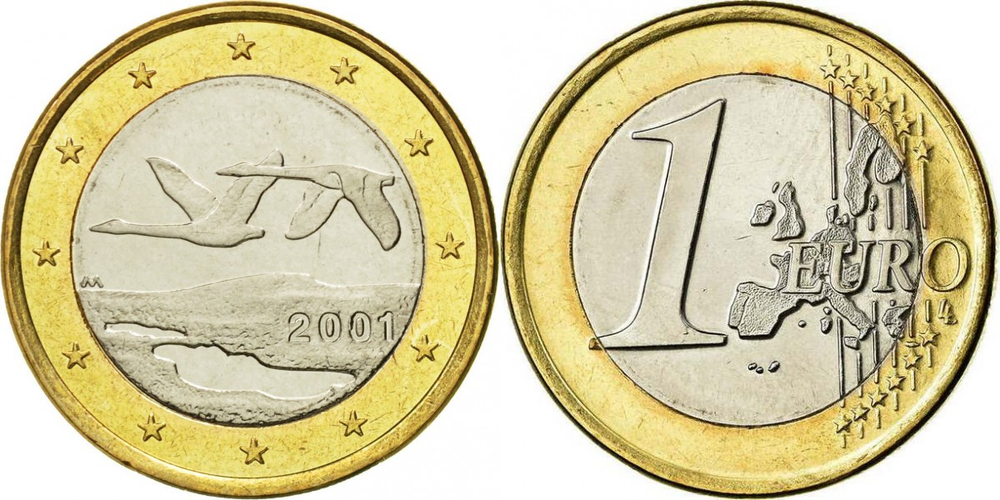 Финляндия 1 евро, 1999-2006 XF