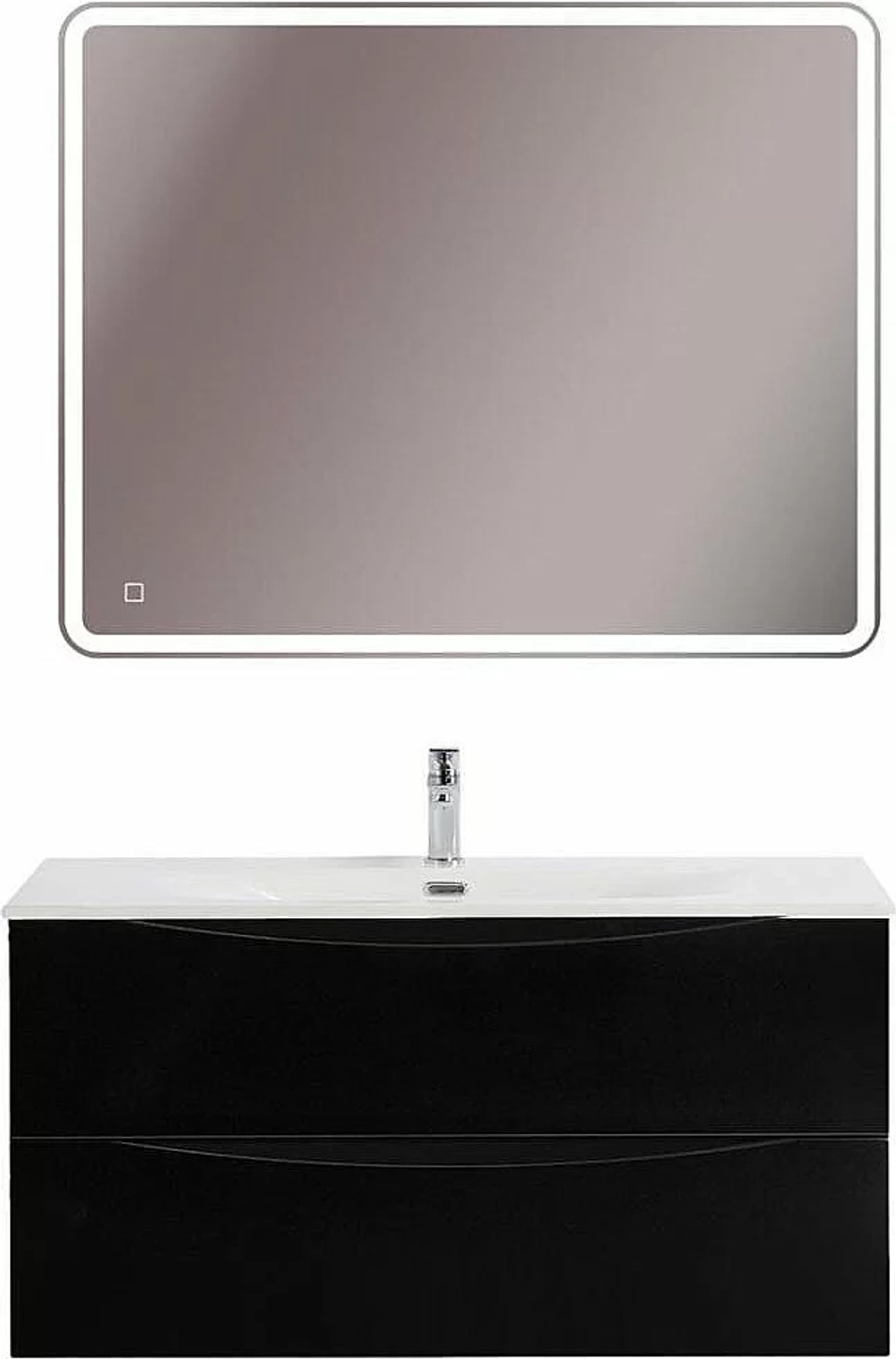 Тумба с раковиной BelBagno MARINO-CER-N-1000-2C-SO-NL-P Nero Lucido