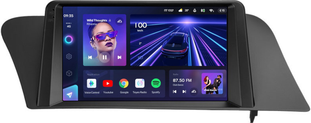 Магнитола для Lexus RX270, RX350 AL10 2009-2013 (ШГУ монохром, джойстик в комплекте, рамка тип 2) - Teyes CC3L монитор 9" IPS на Android 10, 8-ядер, CarPlay, 4G SIM-слот