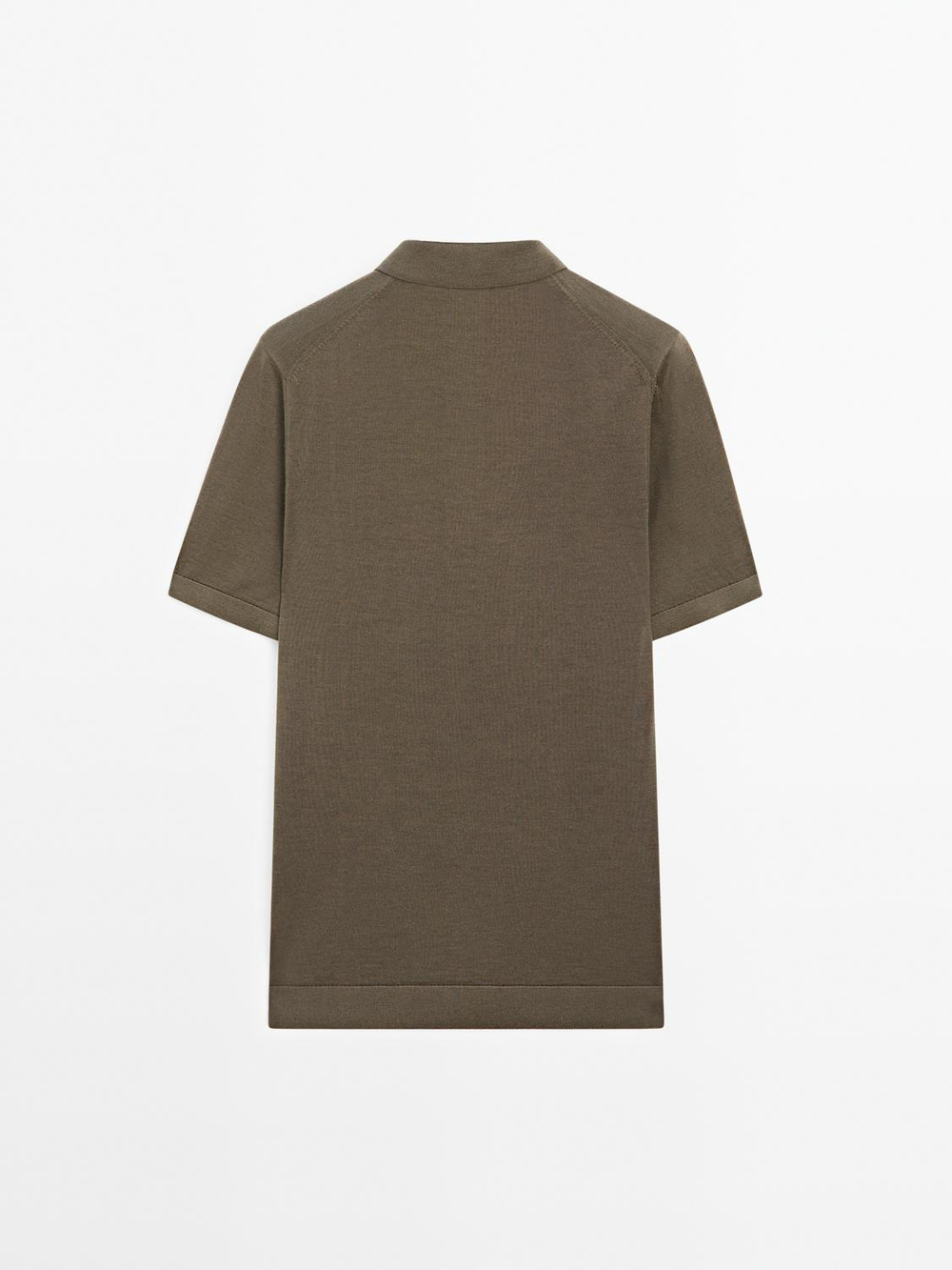 Massimo Dutti Поло с коротким рукавом, хаки