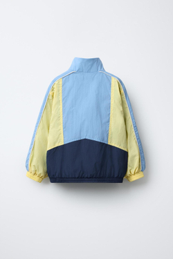 ZARA ЛЕГКИЙ ДОЖДЕВИК ИЗ ВЫСОКОТЕХНОЛОГИЧНОЙ КОНТРАСТНОЙ ТКАНИ, ЖЕЛТЫЙ